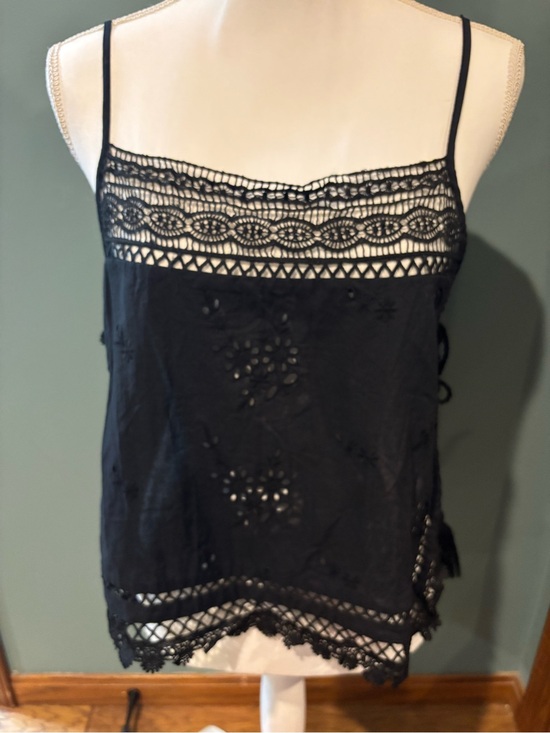 Free People Tops - Free People Garden Party Black Lace Cami Top Medium